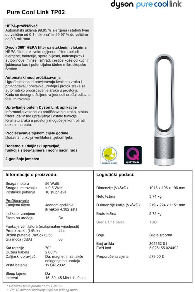 Alles DYSON Pure & Cool Link TP02